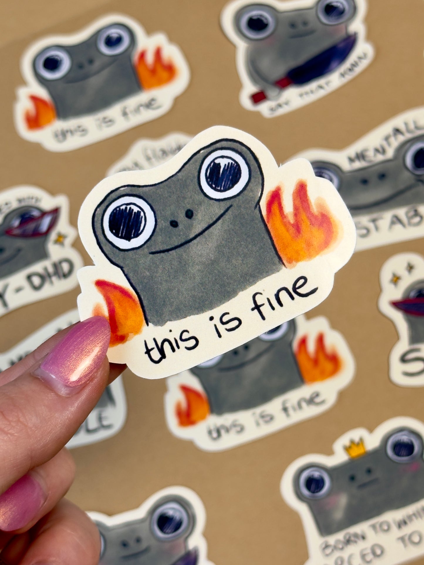 Sticker Frög-Gang mentally disturbed Frogs