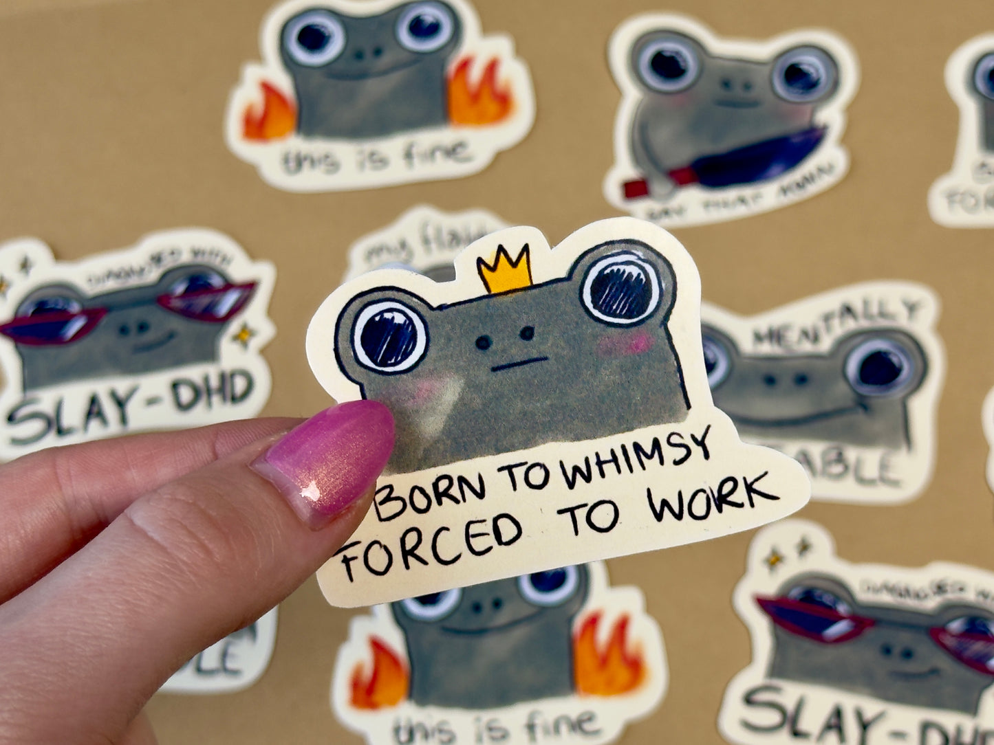 Sticker Frög-Gang mentally disturbed Frogs