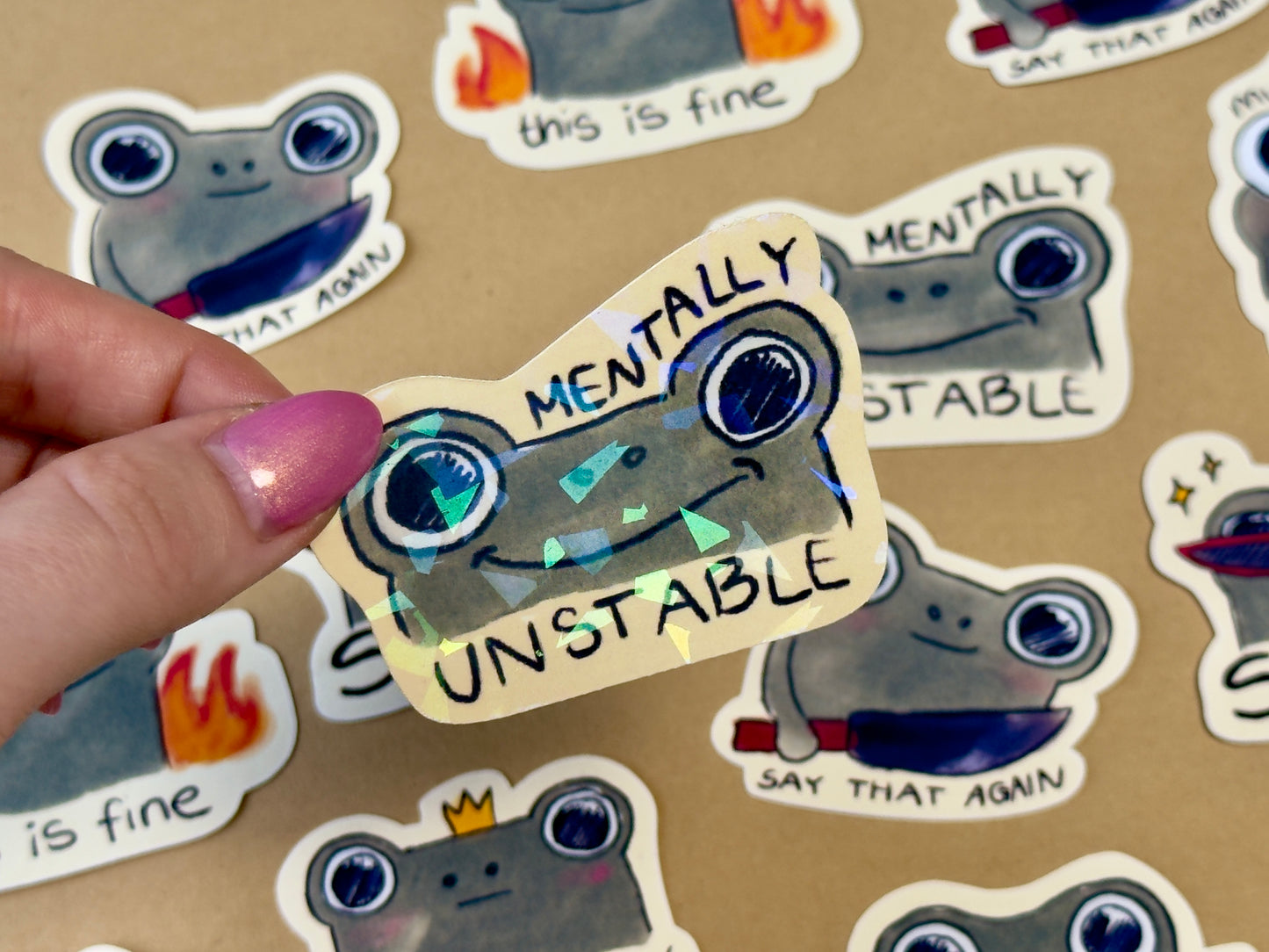 Sticker Frög-Gang mentally disturbed Frogs