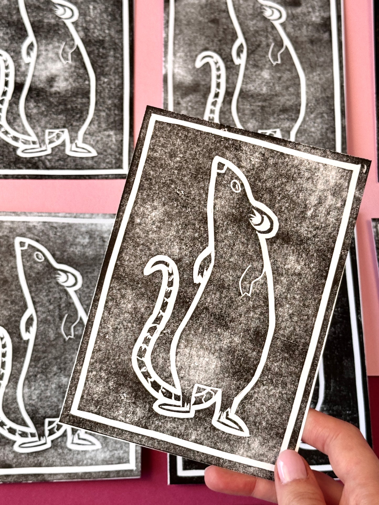 Linoldruck „Rat“