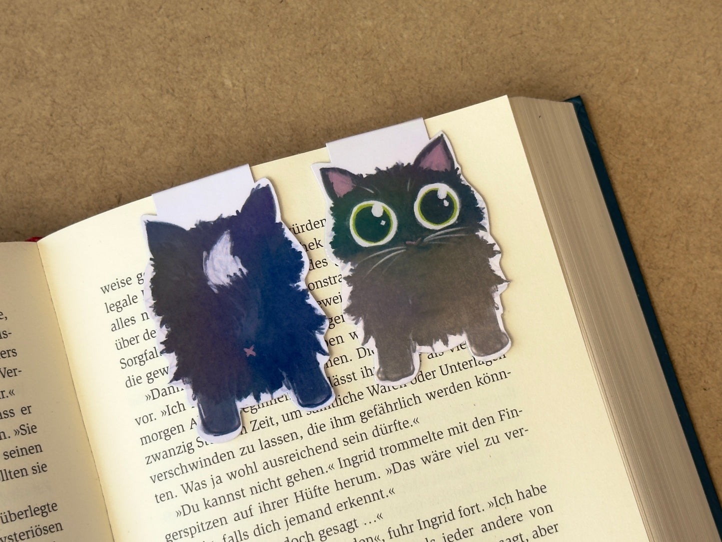 Magnetlesezeichen „Black Cat“