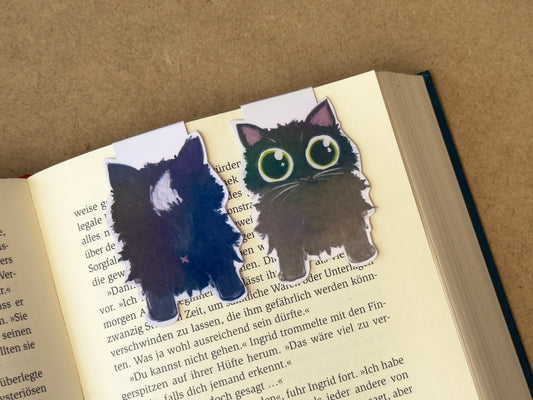 Magnetlesezeichen „Black Cat“