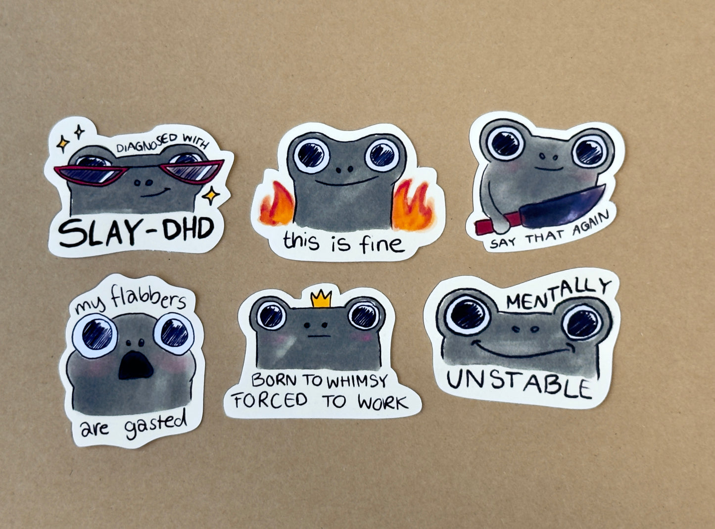 Sticker Frög-Gang mentally disturbed Frogs