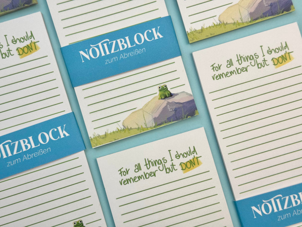 Notizblock „For all the things I should remember but DON'T“