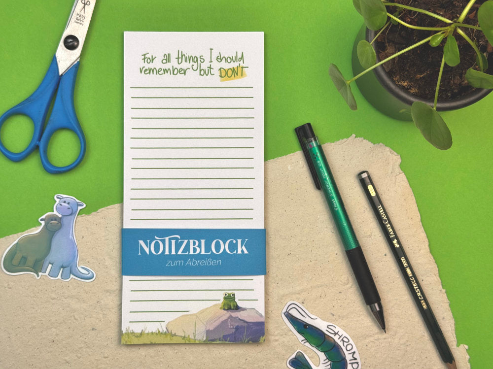 Notizblock „For all the things I should remember but DON'T“