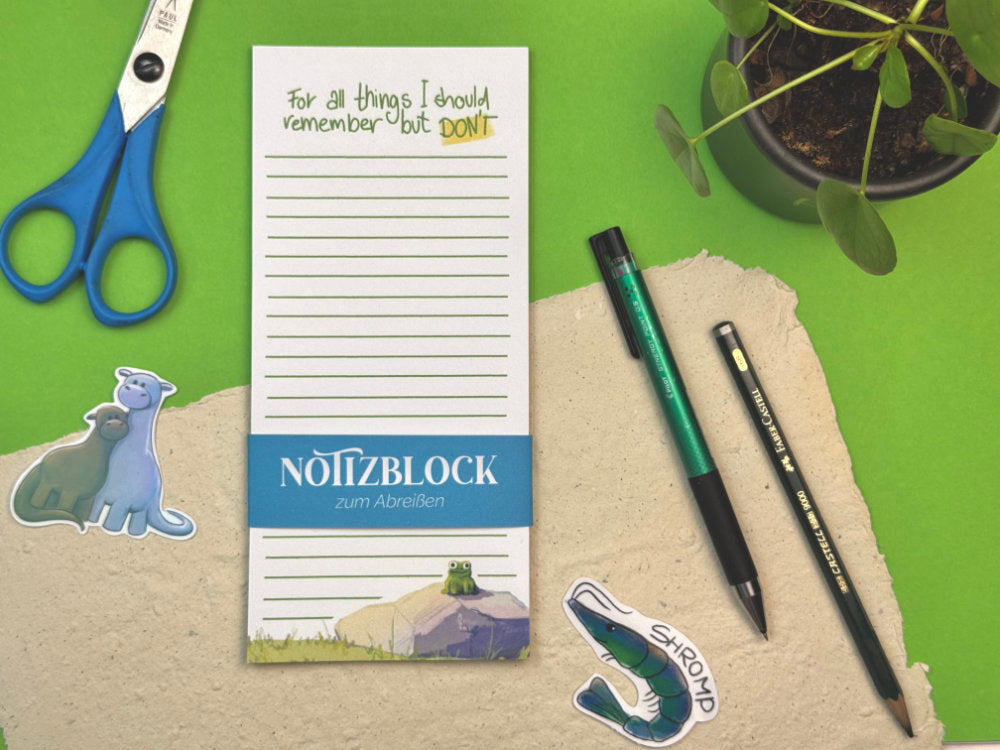 Notizblock „For all the things I should remember but DON'T“