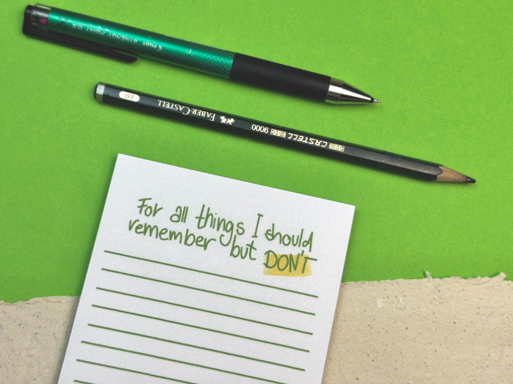 Notizblock „For all the things I should remember but DON'T“
