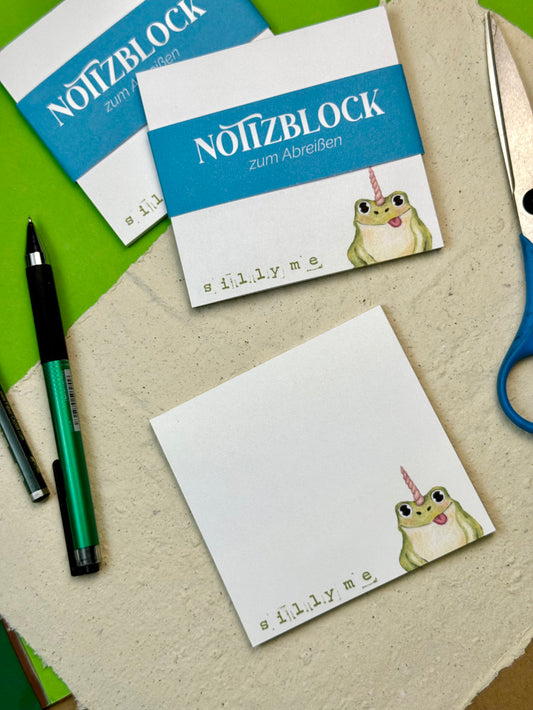 Notizblock „Silly me" Einhornfrosch