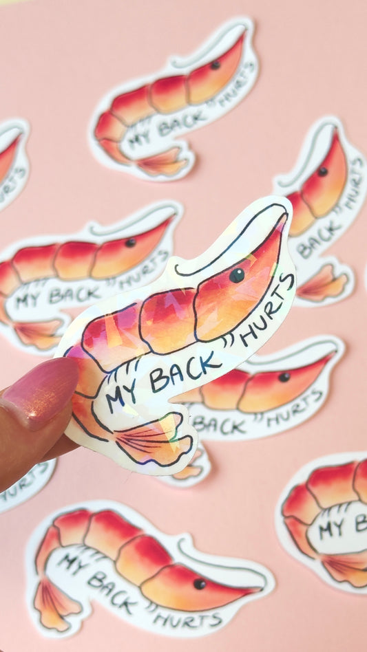 Sticker "Shrimp - My back hurts"